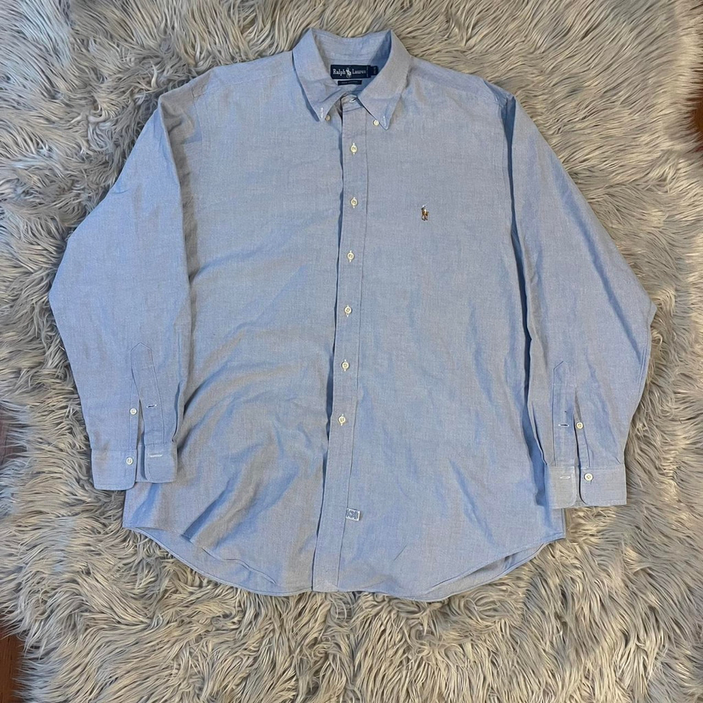 Ralph Lauren blue collared long sleeve size 17